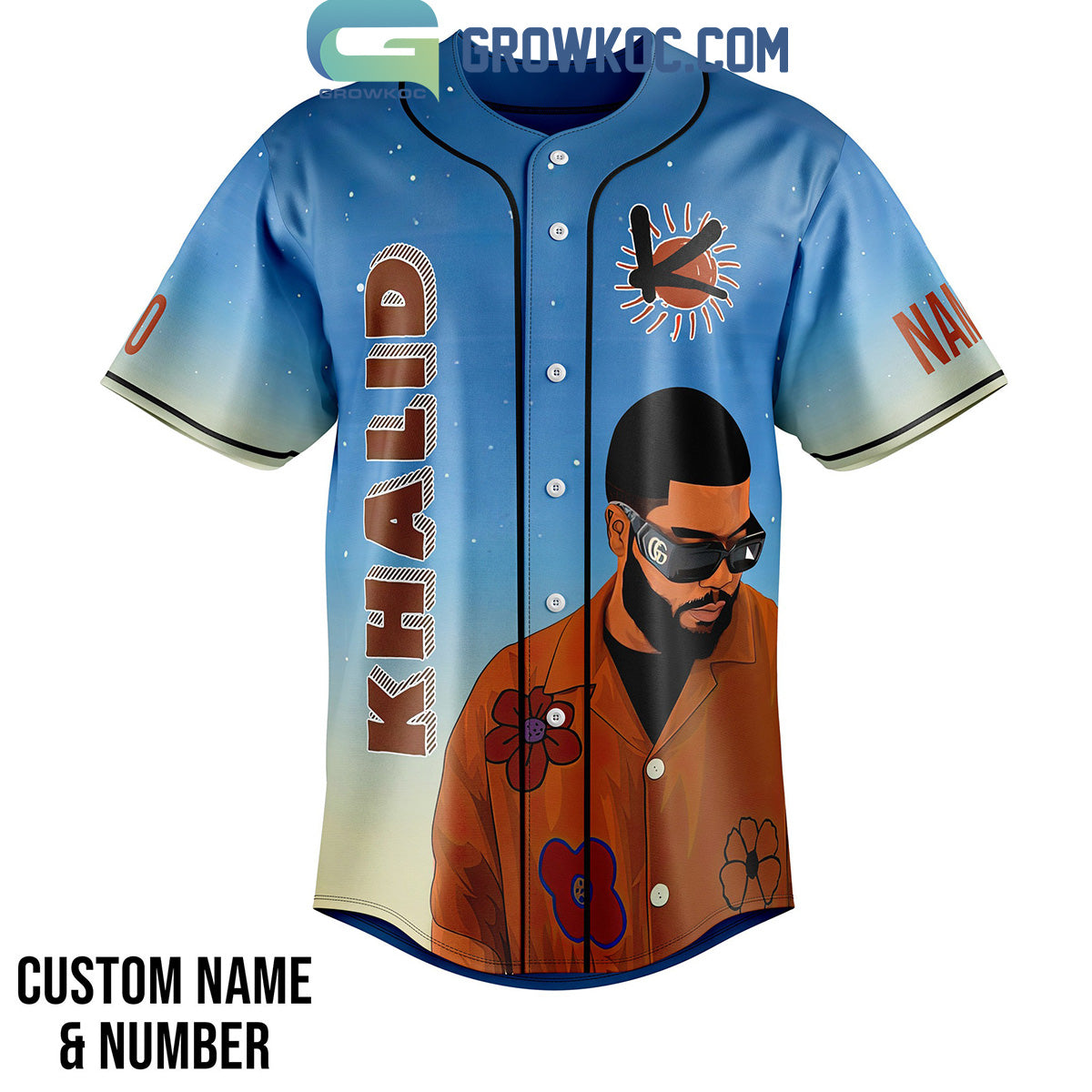 Khalid Free Spirit Is This Heaven Or Armageddon Personalized Baseball Jersey