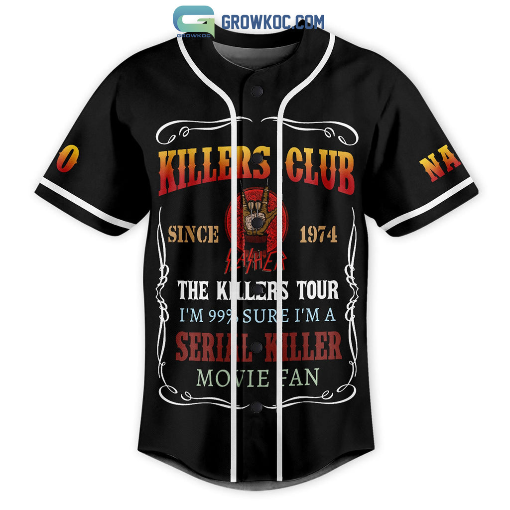 Killers Club The Killers Tour Serial Movie Fan Halloween Horror Personalized Baseball Jersey