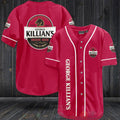 FASHION Killians Irish Red Baseball Jerseys Botton Shirt