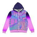 Kitty Town Zip Up Hoodie