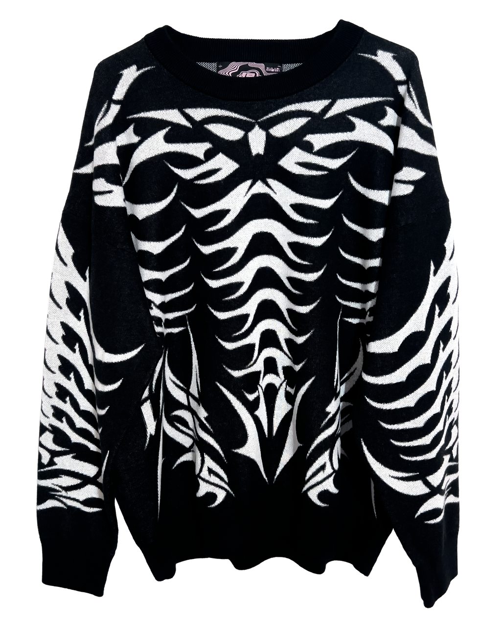 Exoskeleton Black Knit Sweatshirt