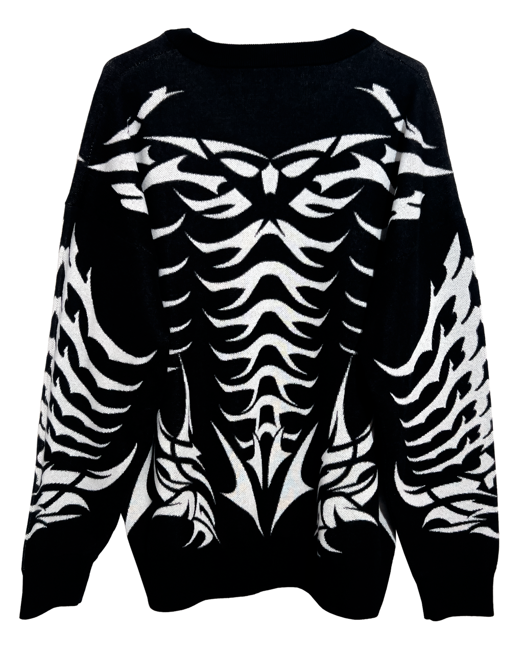 Exoskeleton Black Knit Sweatshirt