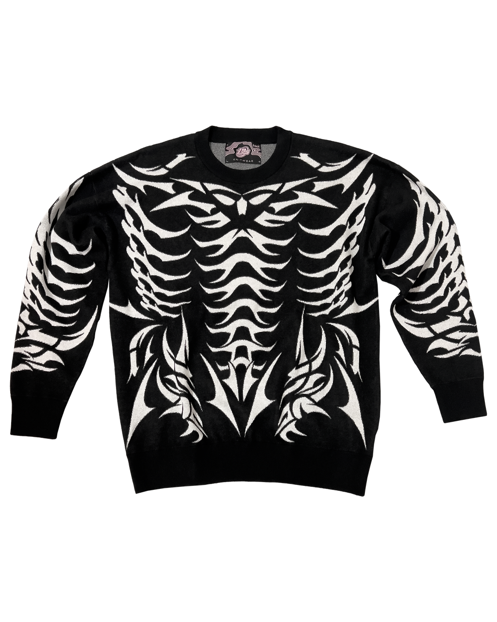 Exoskeleton Black Knit Sweatshirt