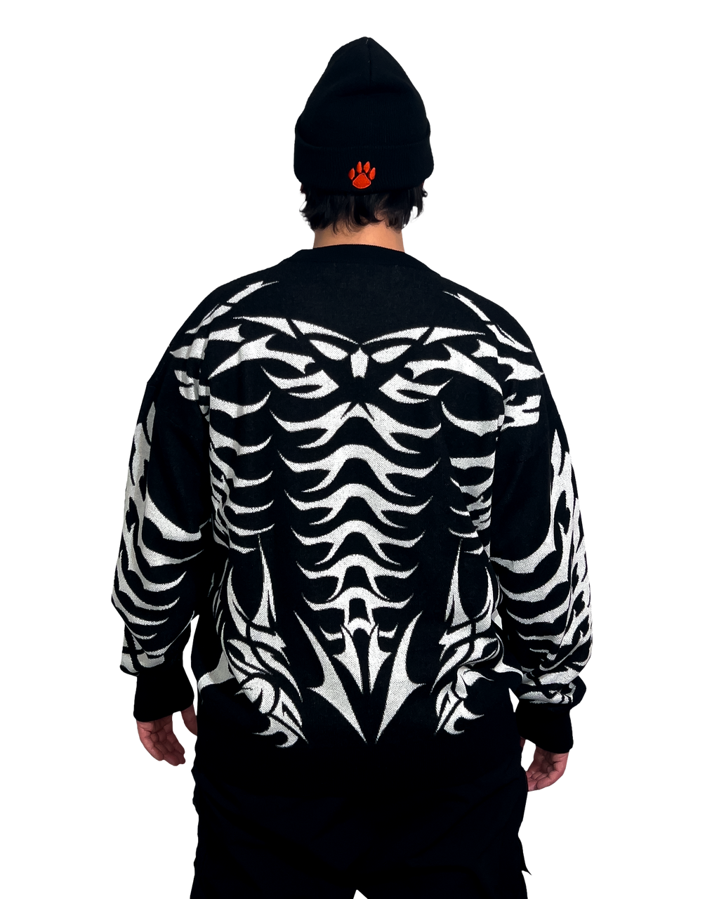 Exoskeleton Black Knit Sweatshirt