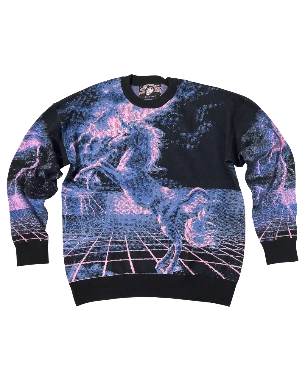 White Lightning Knit Sweatshirt