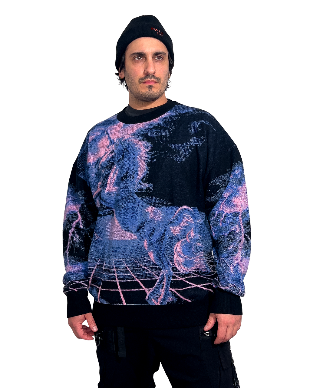 White Lightning Knit Sweatshirt