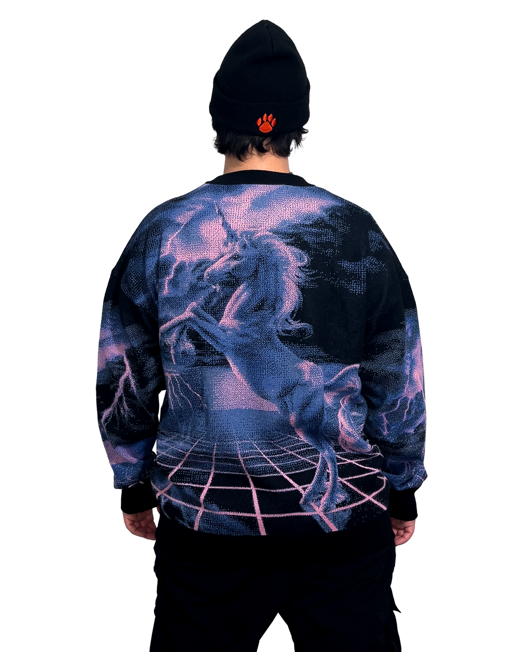White Lightning Knit Sweatshirt