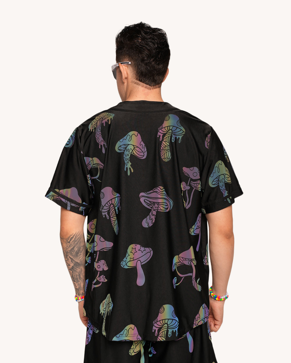 Kooky Chronicles Rainbow Reflective Baseball Jersey