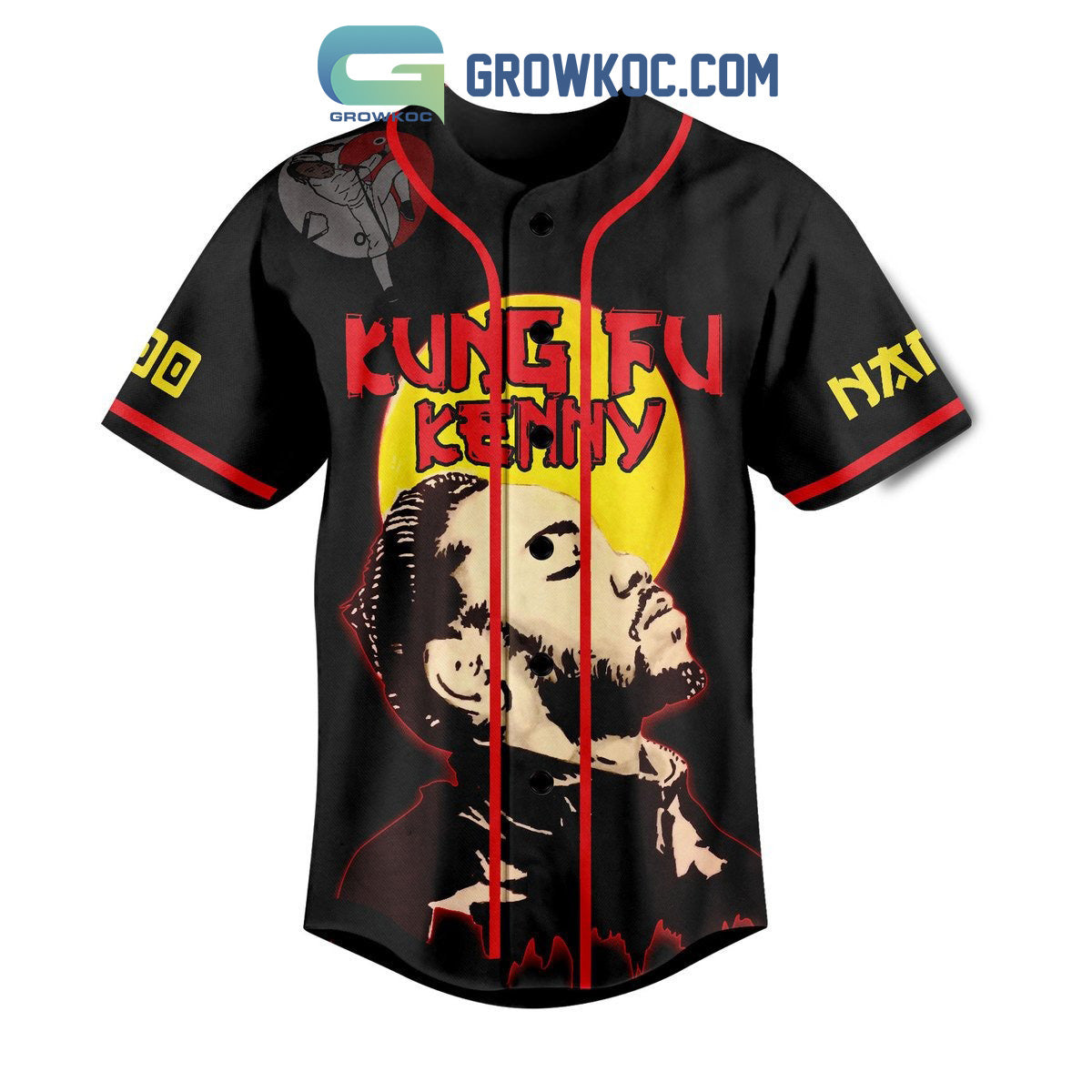 Kung Fu Kenny Personalized Baseball Jersey