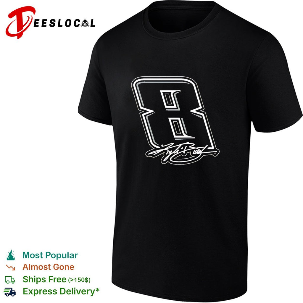 Kyle Busch Black No 8 signature shirt