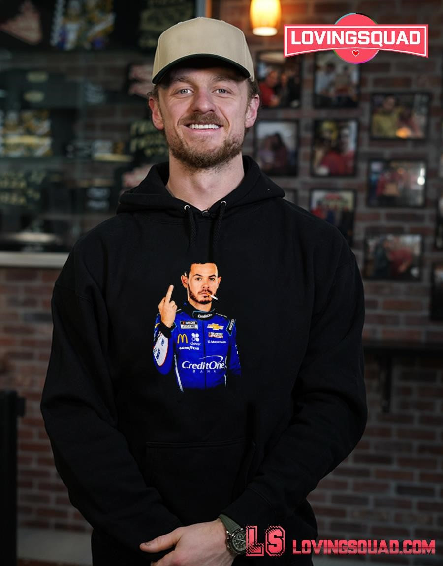 Kyle Larson Smoking Middle Finger T-shirt