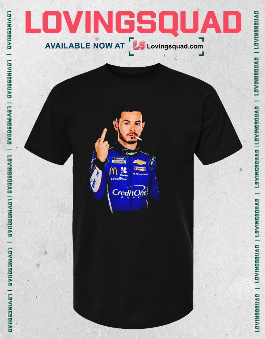 Kyle Larson Smoking Middle Finger T-shirt