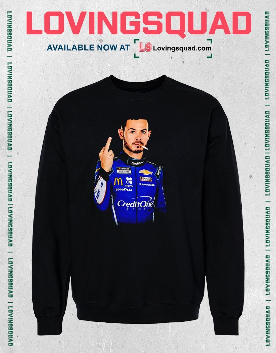 Kyle Larson Smoking Middle Finger T-shirt