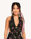 Lace Flowerfields Stretch Cowl Top