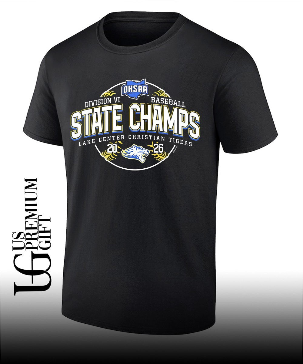 Lake Center Christian Tigers 2026 OHSAA Baseball D6 State Champions shirt