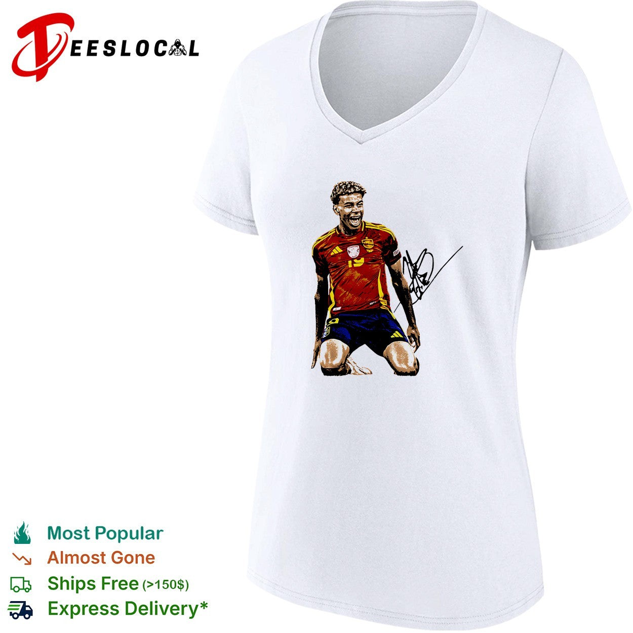 Lamine Yamal Spain signature shirt