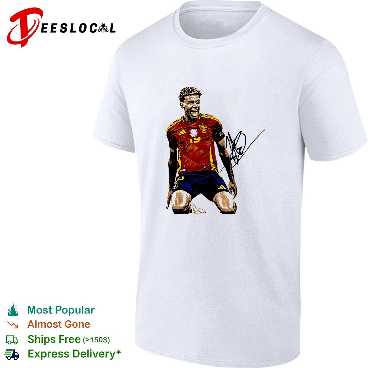 Lamine Yamal Spain signature shirt
