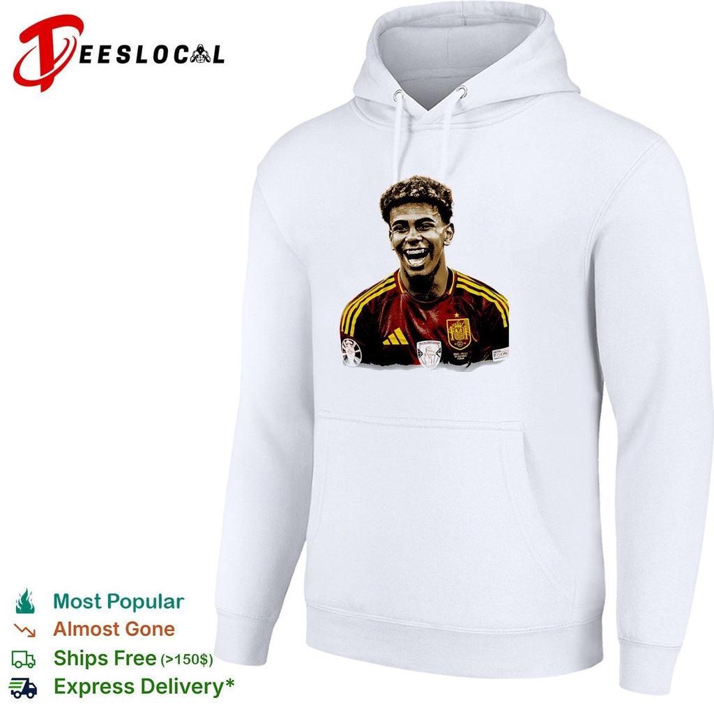 Lamine Yamal laughing Spain portrait shirt