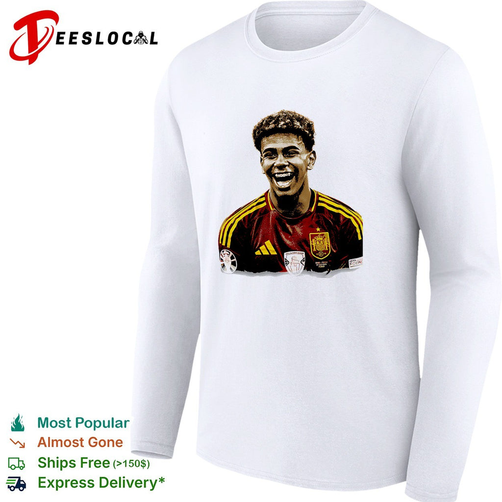 Lamine Yamal laughing Spain portrait shirt