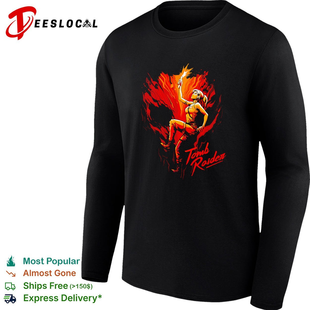 Lara Croft Tomb Raider art exploring shirt