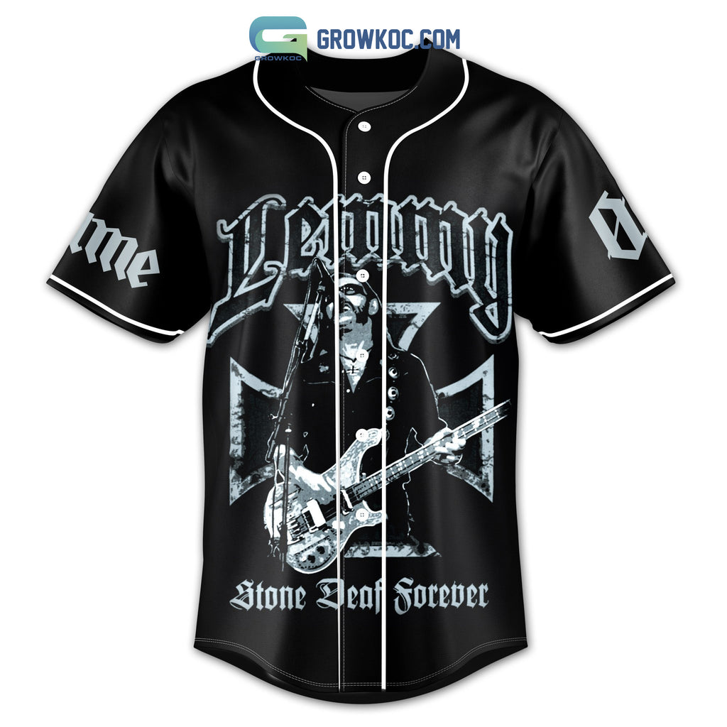 Lemmy Stone Deaf Forever Play It Louder You Bastards Personalized Baseball Jersey