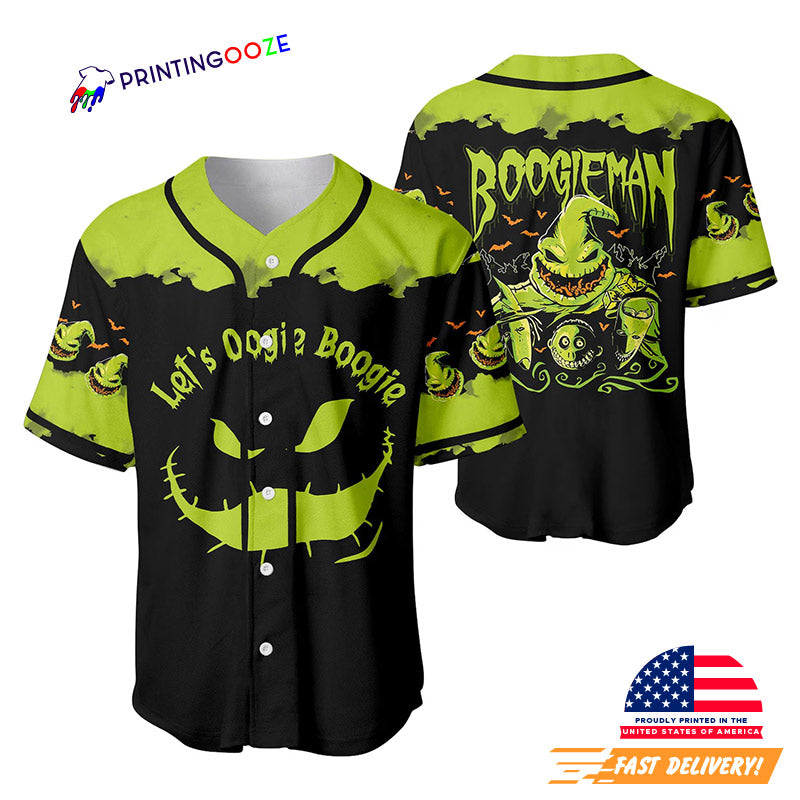 Lets Oogie Boogie Creepy Boogieman Baseball Jersey