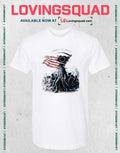 Liberty Or Death Grim Reaper Holding American Flag T-shirt