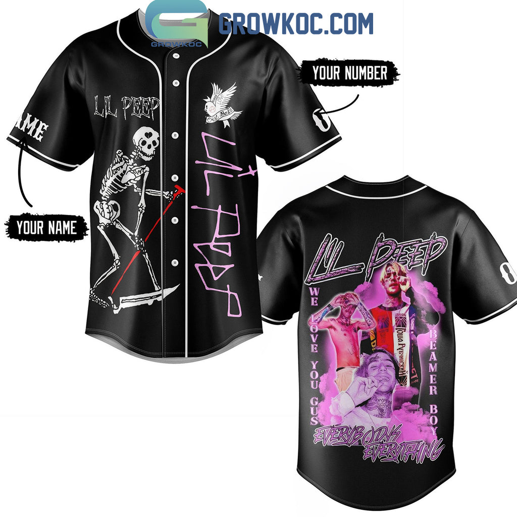Lil Peep Everybody Everything Personalized Baseball Jersey