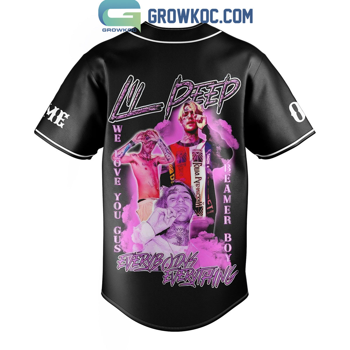 Lil Peep Everybody Everything Personalized Baseball Jersey