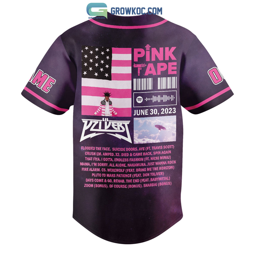 Lil Uzi Vert Pink Tape 2023 Personalized Baseball Jersey