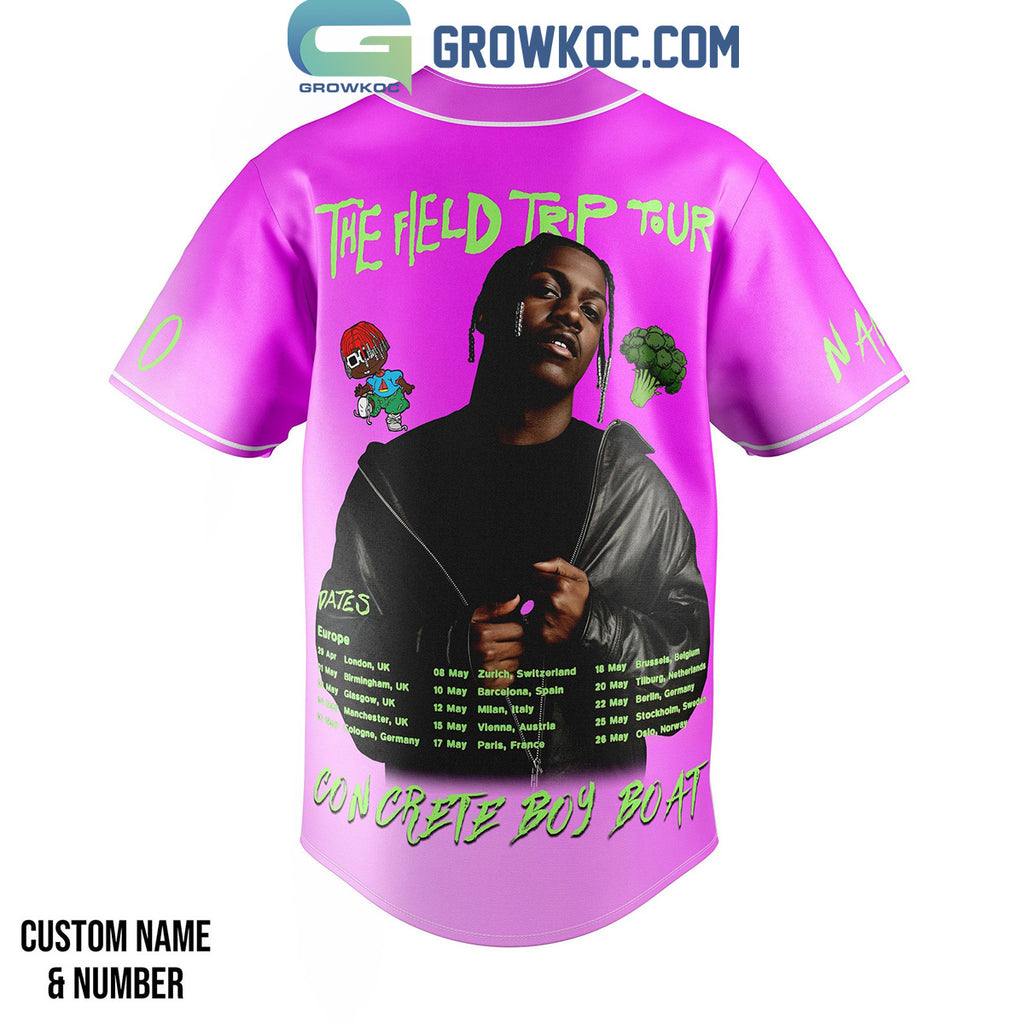 Lil Yachty The Field Trip Tour Concrete Boy Boat 2024 Personalized Baseball Jersey