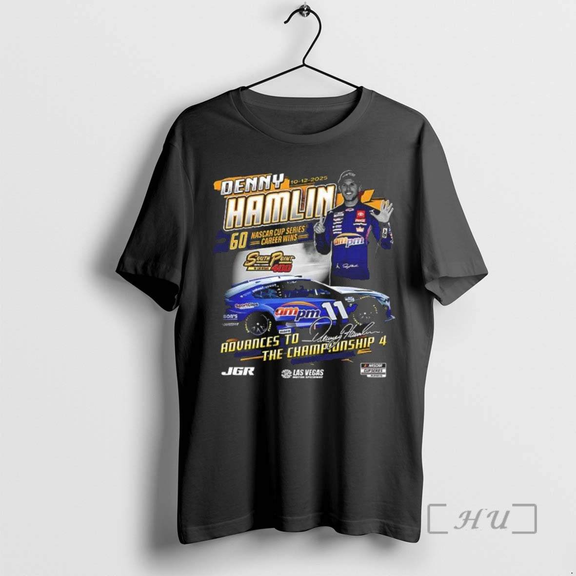 Limited Edition 2025 South Point 400 Race Winner Denny Hamlin Checkered Flag Sports T-Shirts, Hoodie, Sweatshirt
