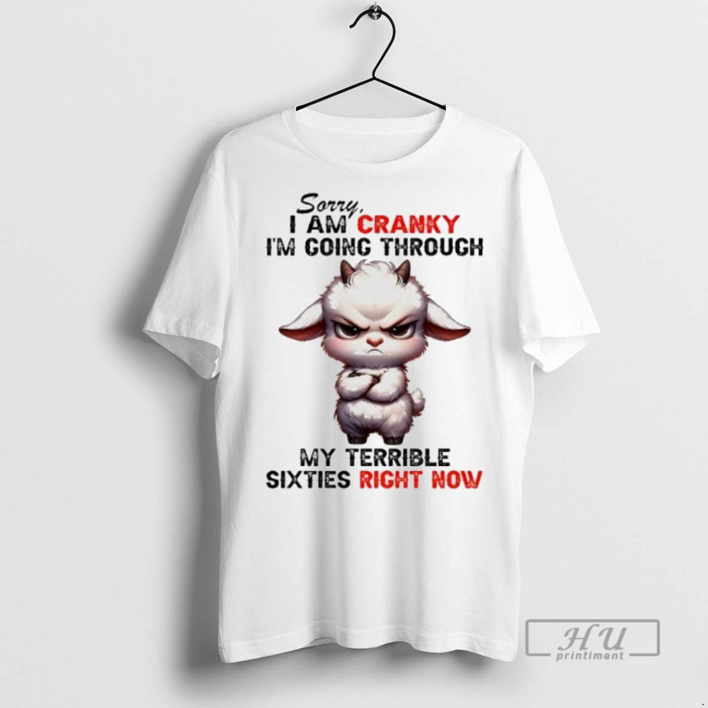 Limited Edition Sheep Sorry I Am Cranky Im Going Through My Terrible Sixties Right Now T-Shirts, Hoodie, Sweatshirt