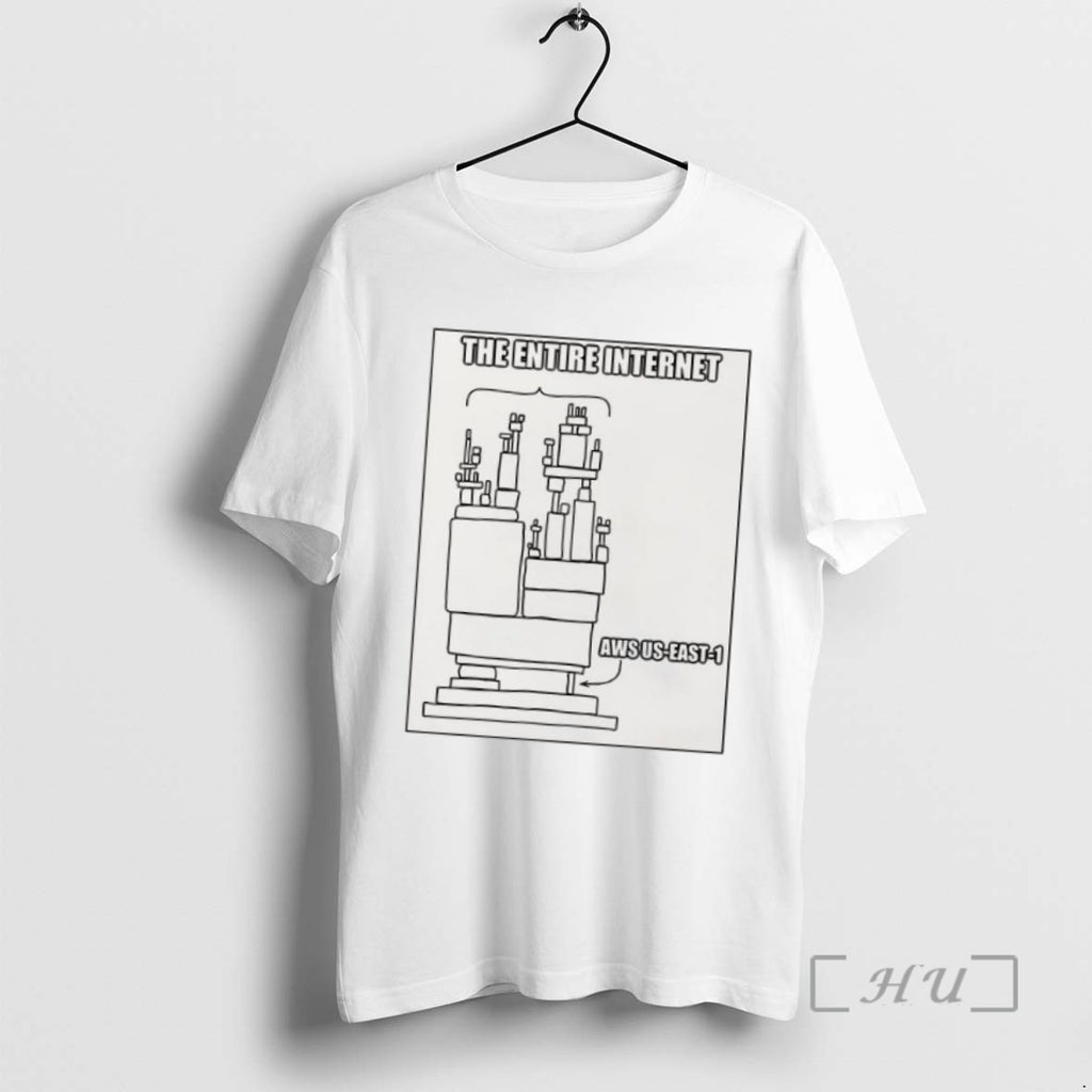Limited Edition The Entire Internet Aws Us East 1 T-Shirts, Hoodie, Sweatshirt | InkRitualCo.com