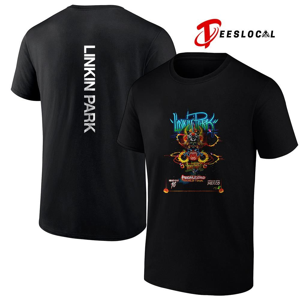Linkin Park From Zero world tour Mexico city poster shirt