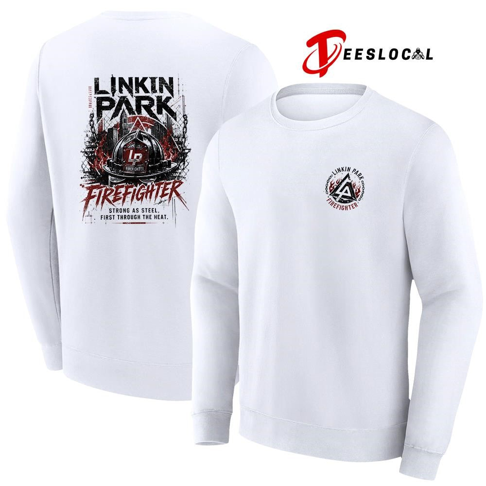 Linkin Park firefighter strong as steel first through the heat graphic shirt