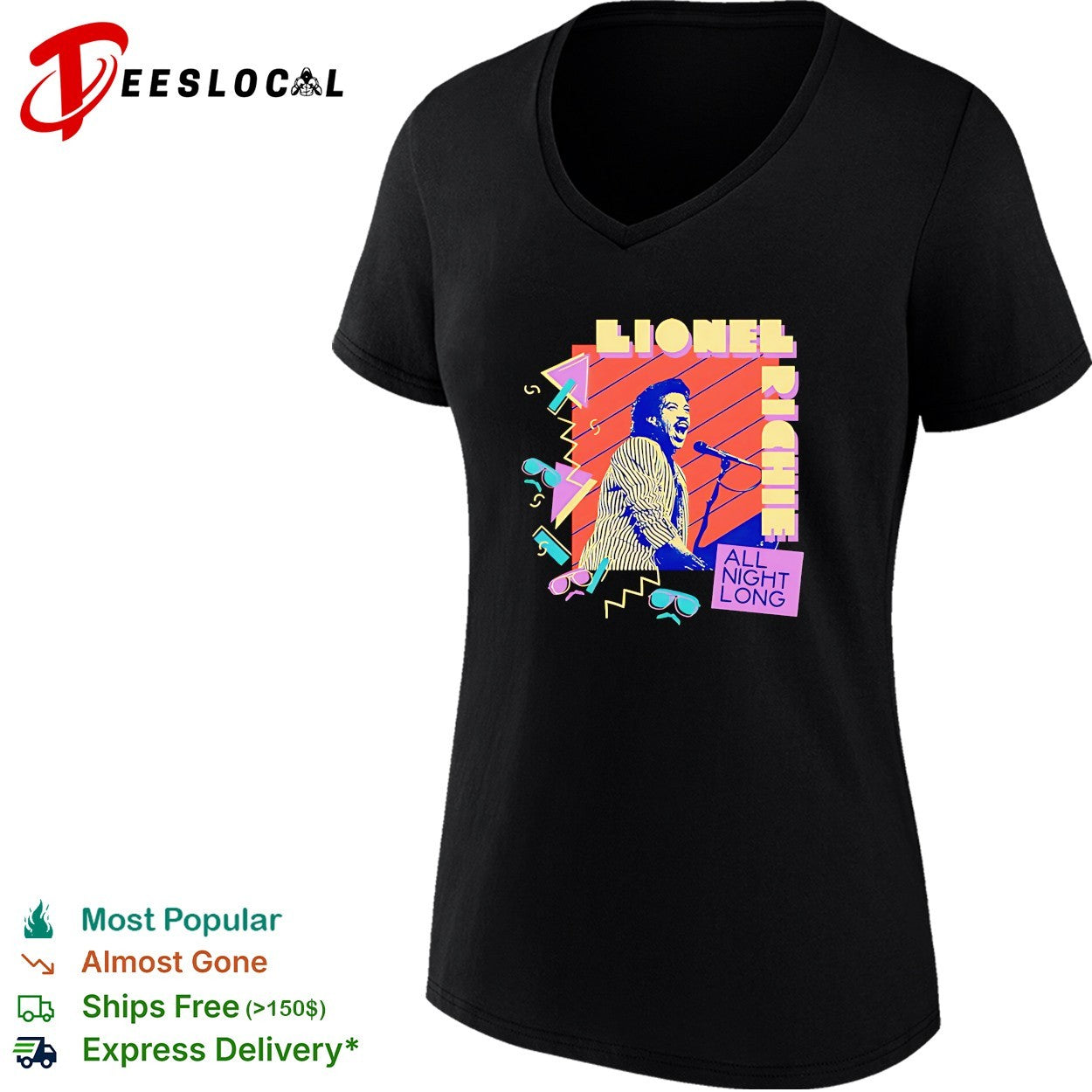 Lionel Richie all night long retro shirt