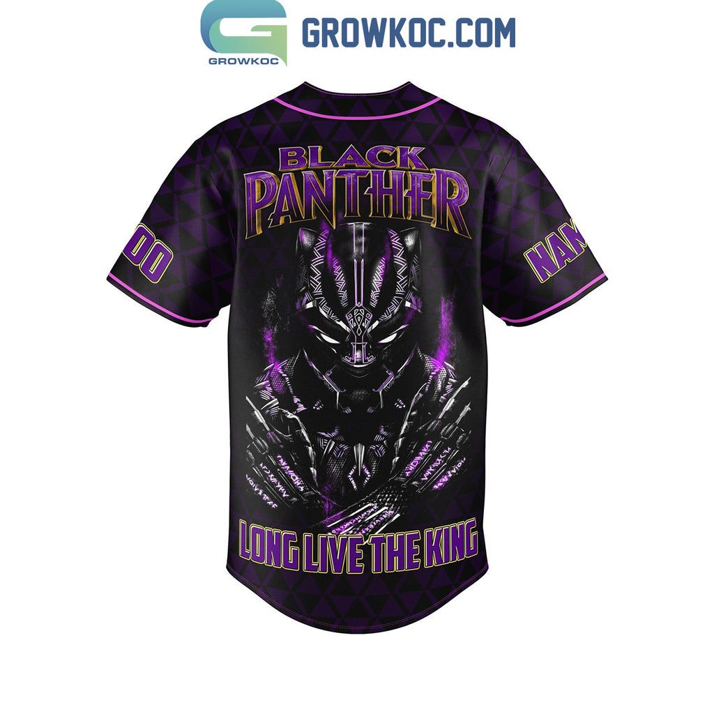 Long Live The King Black Panther Wakanda Forever Personalized Baseball Jersey
