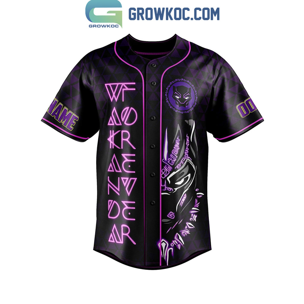 Long Live The King Black Panther Wakanda Forever Personalized Baseball Jersey