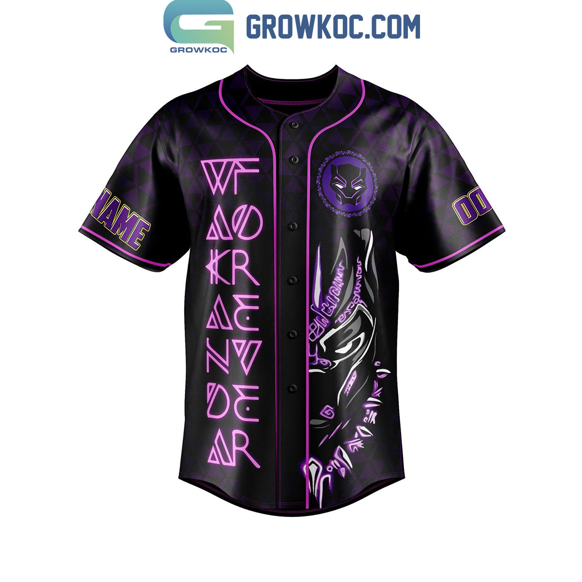 Long Live The King Black Panther Wakanda Forever Personalized Baseball Jersey