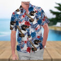 Los Angeles Dodgers America Flag Tropical MLB Hawaiian Shirt, LA Dodgers Hawaiian Shirt