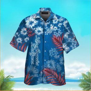 Los Angeles Dodgers Button Up Tropical Aloha Hawaiian Shirt, LA Dodgers Hawaiian Shirt