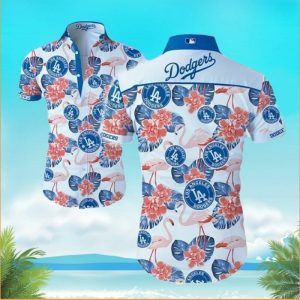 Los Angeles Dodgers Flamingo Hawaiian Shirt Holiday, LA Dodgers Hawaiian Shirt