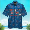 Los Angeles Dodgers Flower Blue Hawaiian Shirt For Men Women, LA Dodgers Hawaiian Shirt