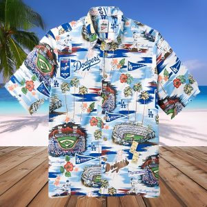 Los Angeles Dodgers Hawaiian Shirt MLB Stadium Pattern Vintage, LA Dodgers Hawaiian Shirt