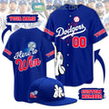 Los Angeles Dodgers Here To Win Personalized Baseball Jersey