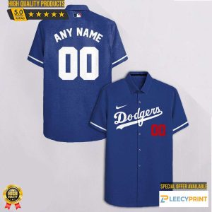 Los Angeles Dodgers Logo Hawaiian Shirt, Cheap Men Dodgers Baseball Apparel Custom Shirt, MLB Hawaiian Shirt