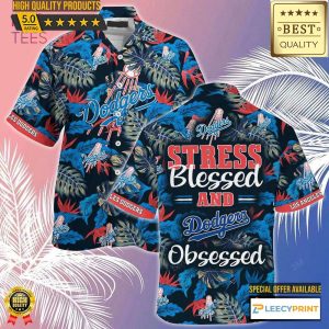 Los Angeles Dodgers Logo Hawaiian Shirt, Men Dodgers Baseball Apparel Mlb Summer, MLB Hawaiian Shirt