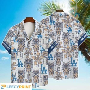 Los Angeles Dodgers Major League Baseball Tiki Hawaiian Shirt, LA Dodgers Hawaiian Shirt