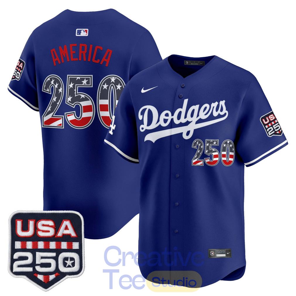 Los Angeles Dodgers USA 250 Fourth of July Special Jersey